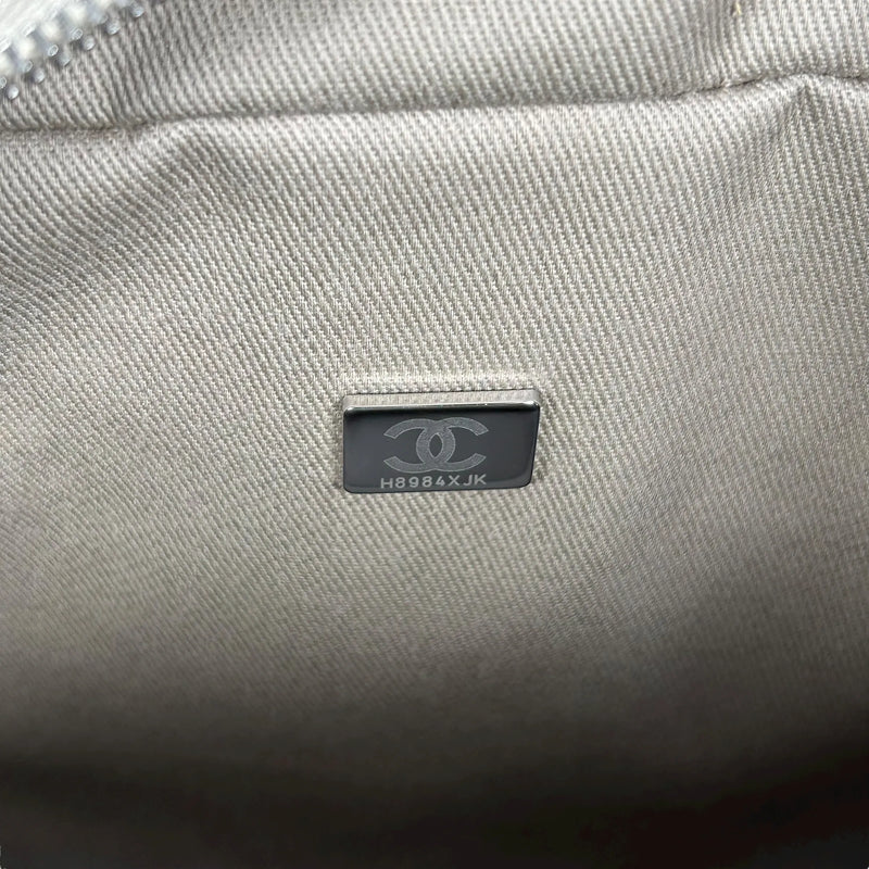 CHANEL Deauville Bowling Canvas Handbag/Shoulder Bag - Beige 