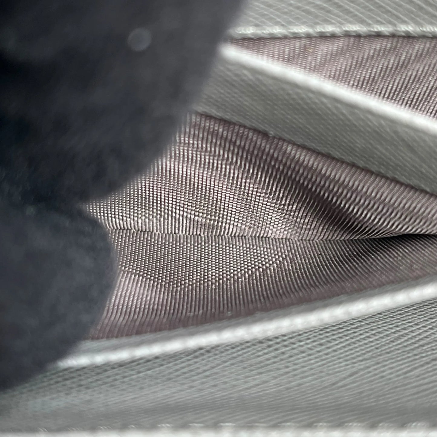 PRADA サフィアーノ リボンモチーフ 長財布 ロングウォレット - グレー