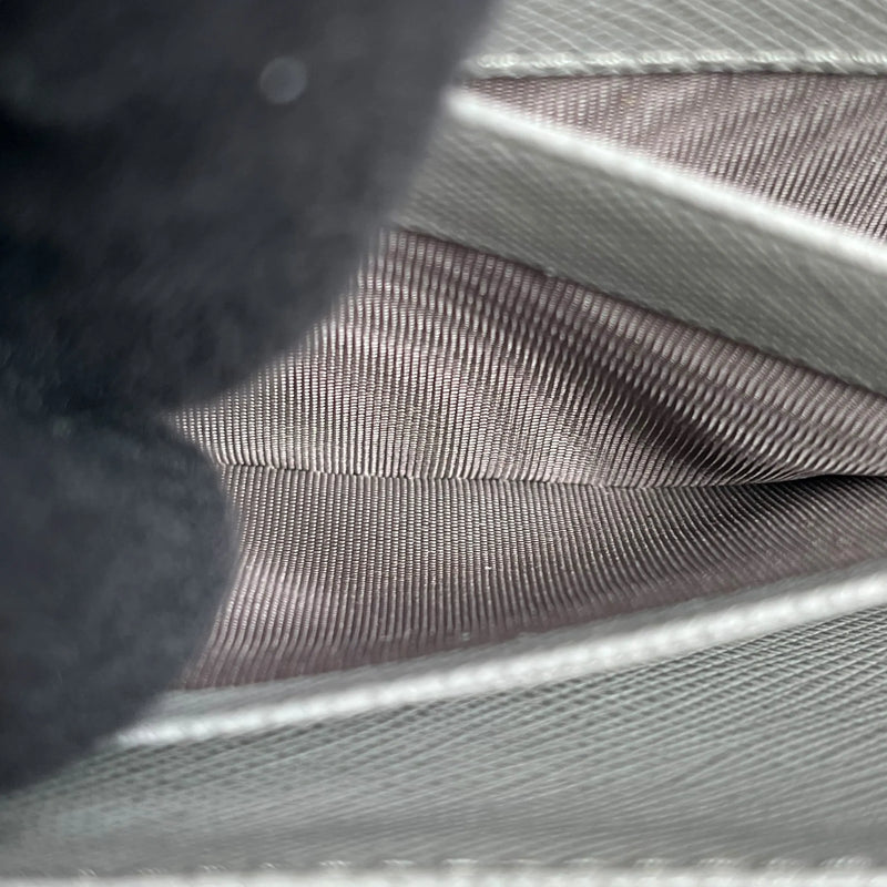 PRADA サフィアーノ リボンモチーフ 長財布 ロングウォレット - グレー