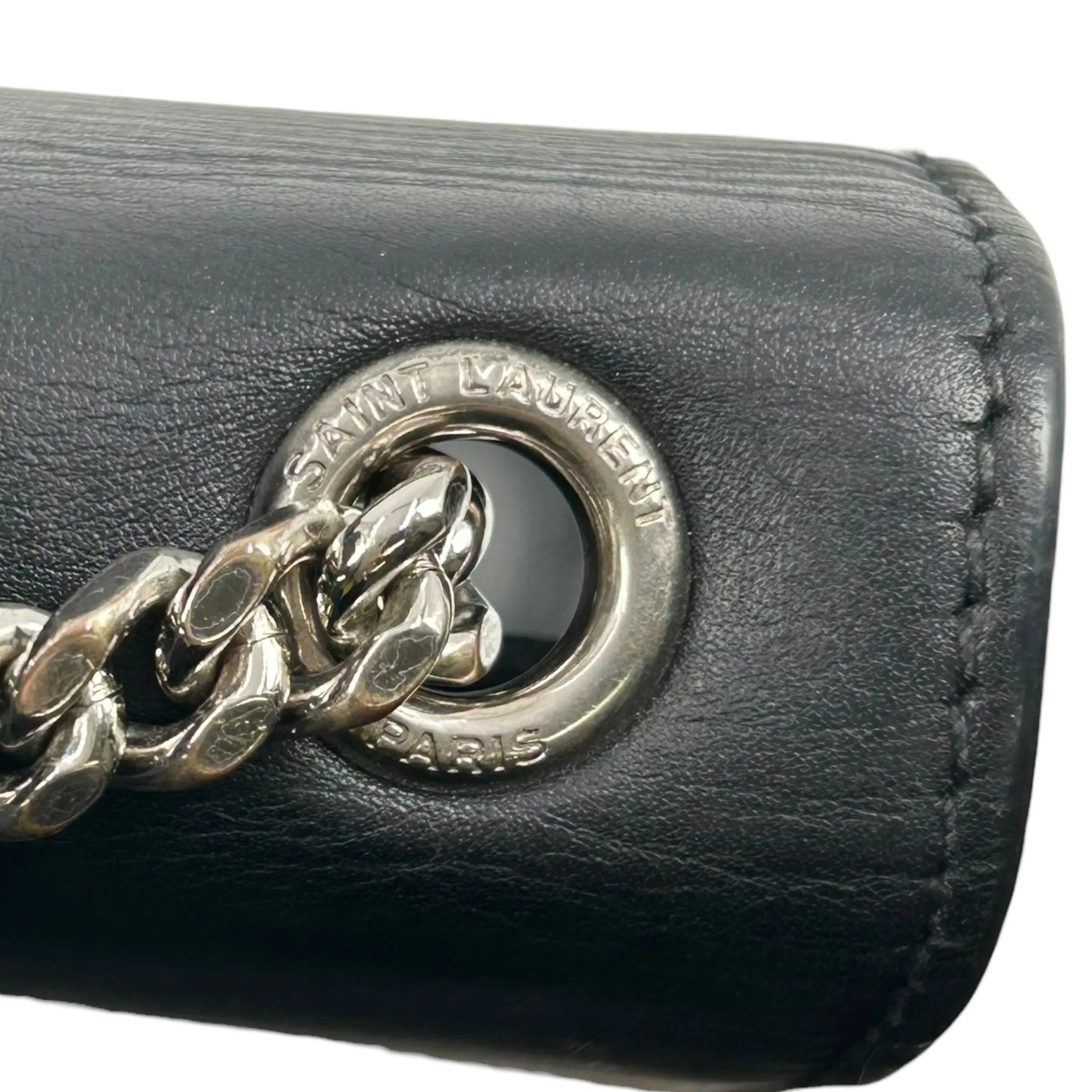 Saint Laurent ケイト タッセル ミディアム レザー チェーンショルダーバッグ - ブラック