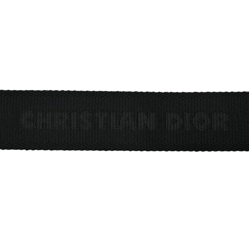 Christian Dior サドル フラップ付き メッセンジャーバッグ スモール コットン カーフスキン ショルダーバッグ - ブラック