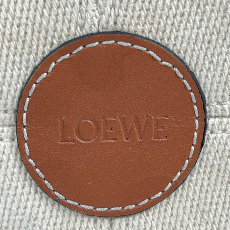 LOEWE クッショントート スモール キャンバス トートバッグ - ホワイト