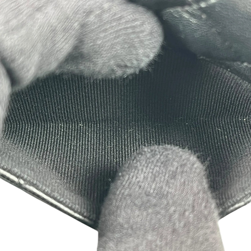 CHANEL Matelasse Lambskin Card Case and Coin Case - Black 