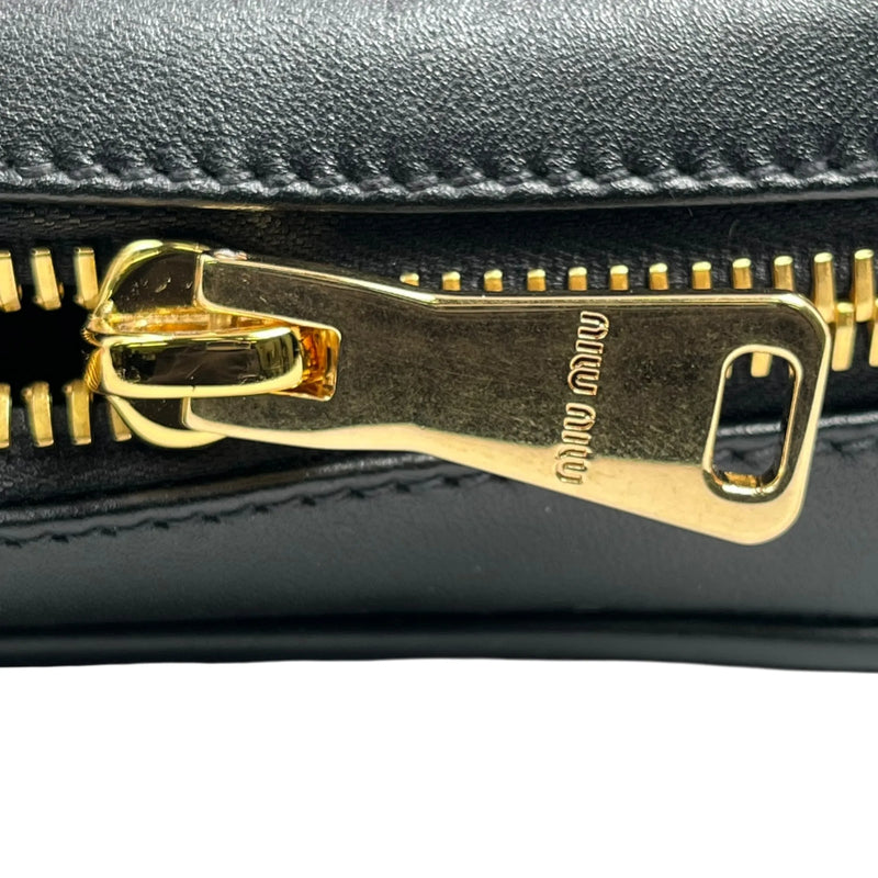 MIUMIU Matelasse Leather Second Bag Handbag - Black