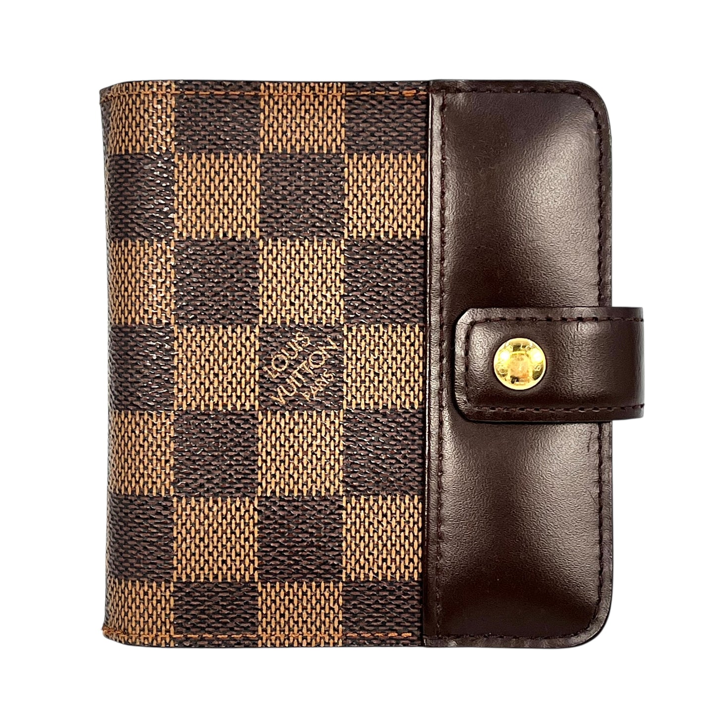 Louis Vuitton Damier Zip Bifold Compact Wallet - Brown 