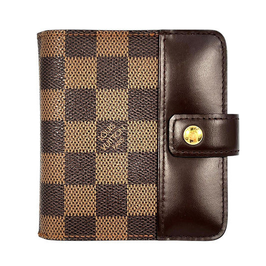 Louis Vuitton Damier Zip Bifold Compact Wallet - Brown 