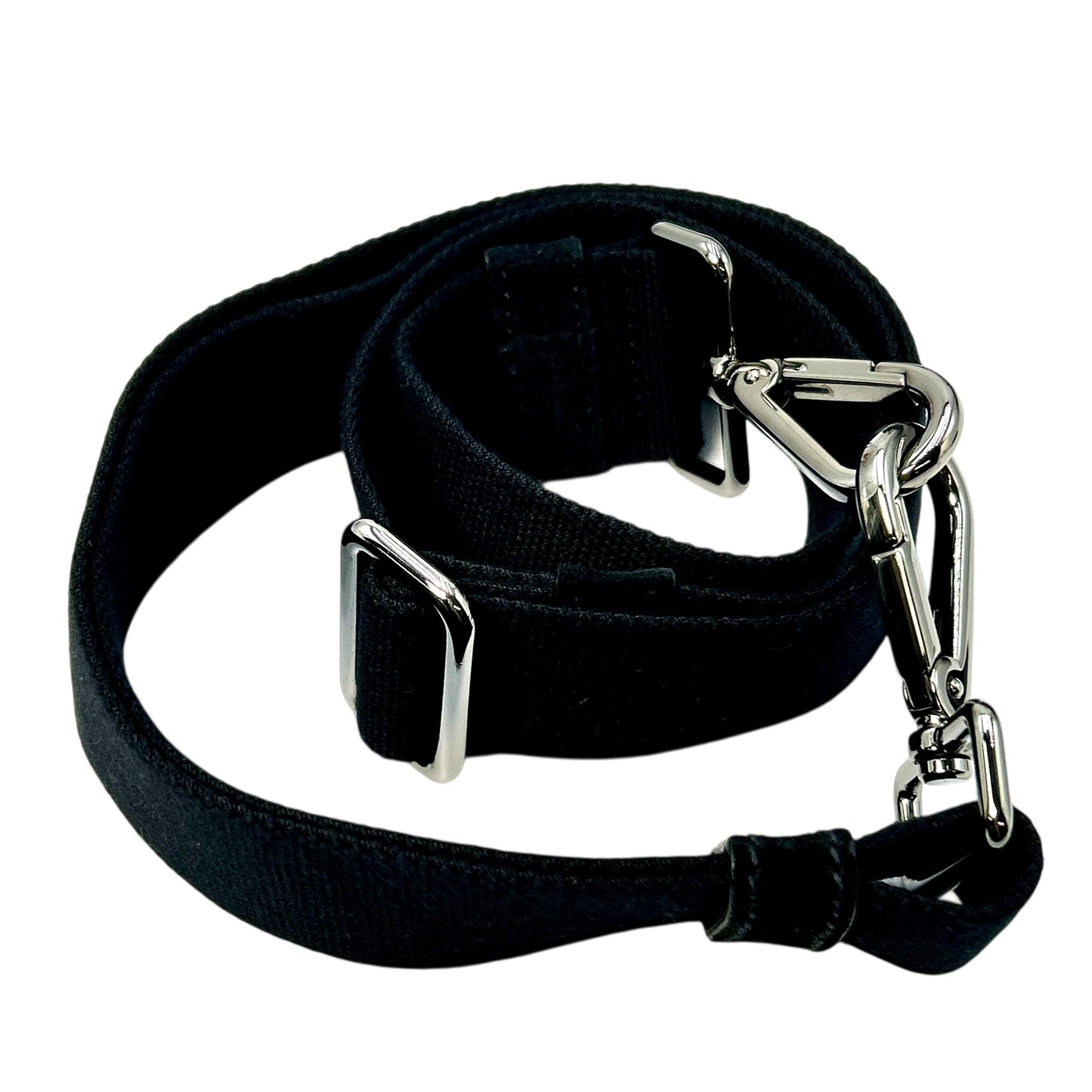 PRADA Canapa Rhinestone Handbag - Charcoal Grey 