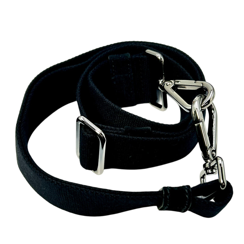 PRADA Canapa Rhinestone Handbag - Charcoal Grey 