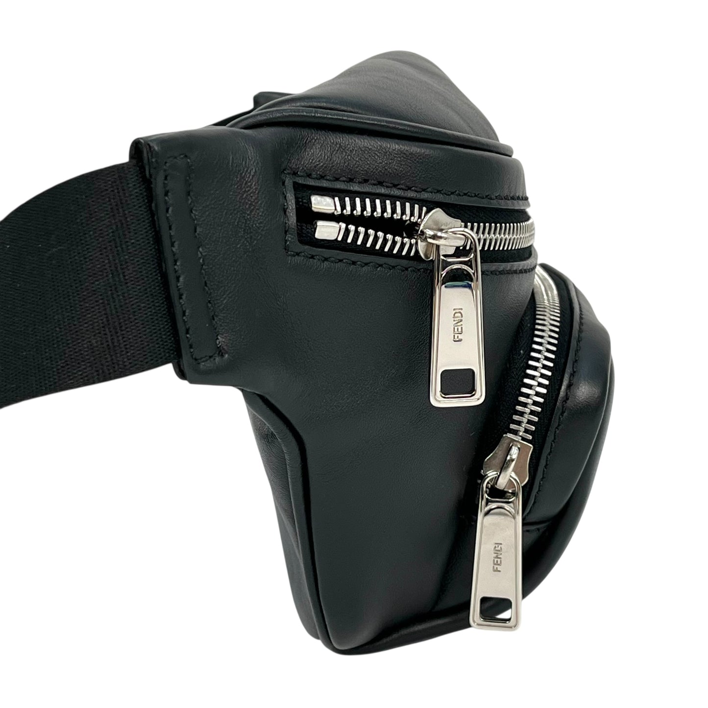 FENDI Monster Leather Body Bag - Black and Yellow 