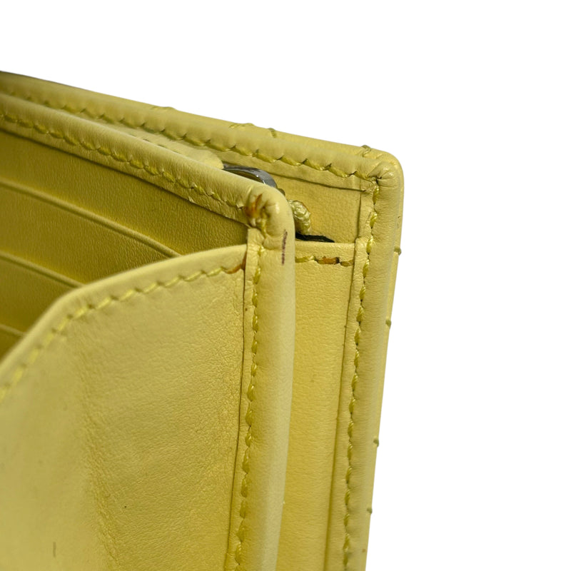 GUCCI GG Marmont Leather Bi-fold Compact Wallet - Yellow 