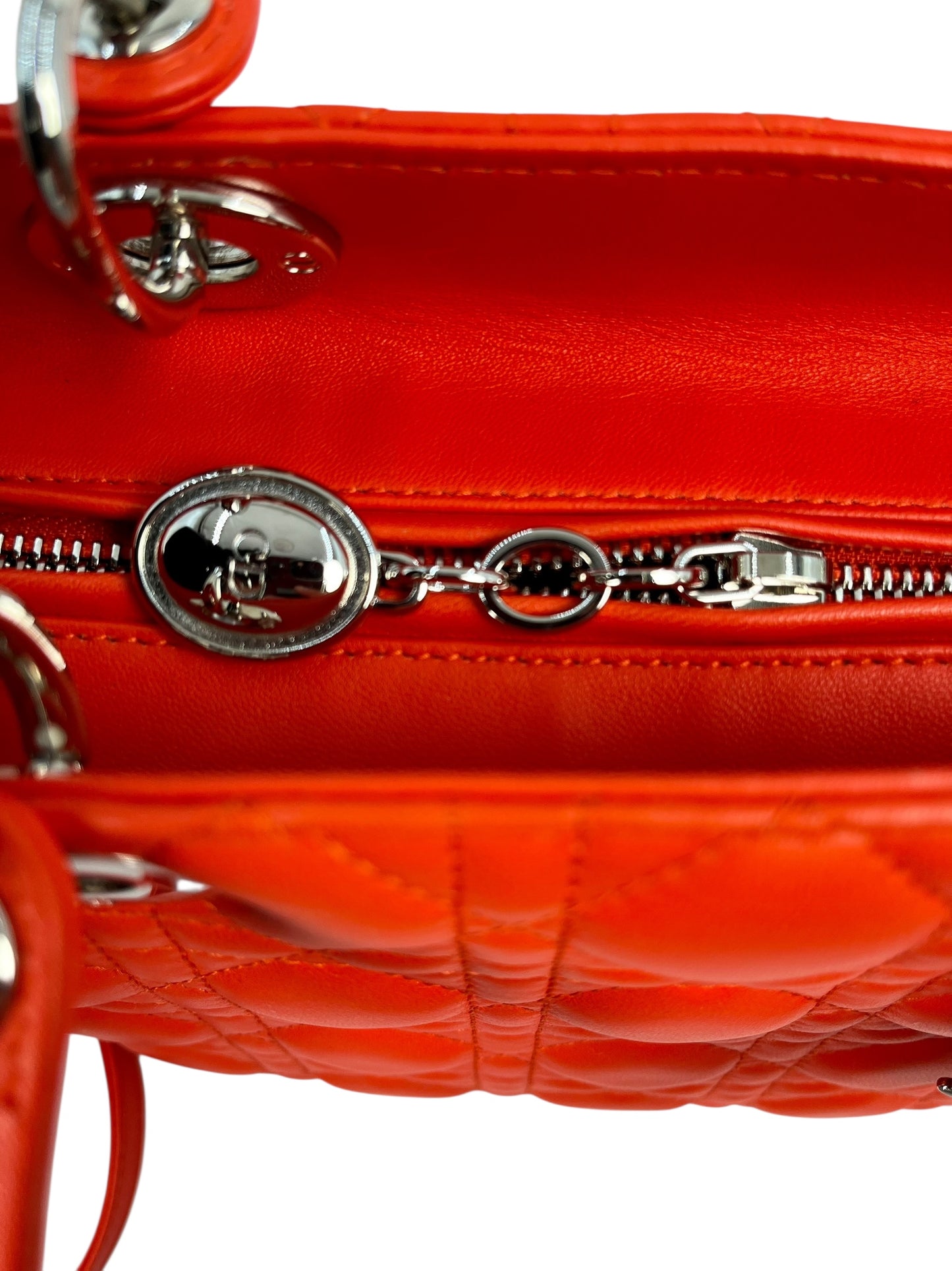 Dior Lady Dior Handbag Shoulder Bag - Orange 