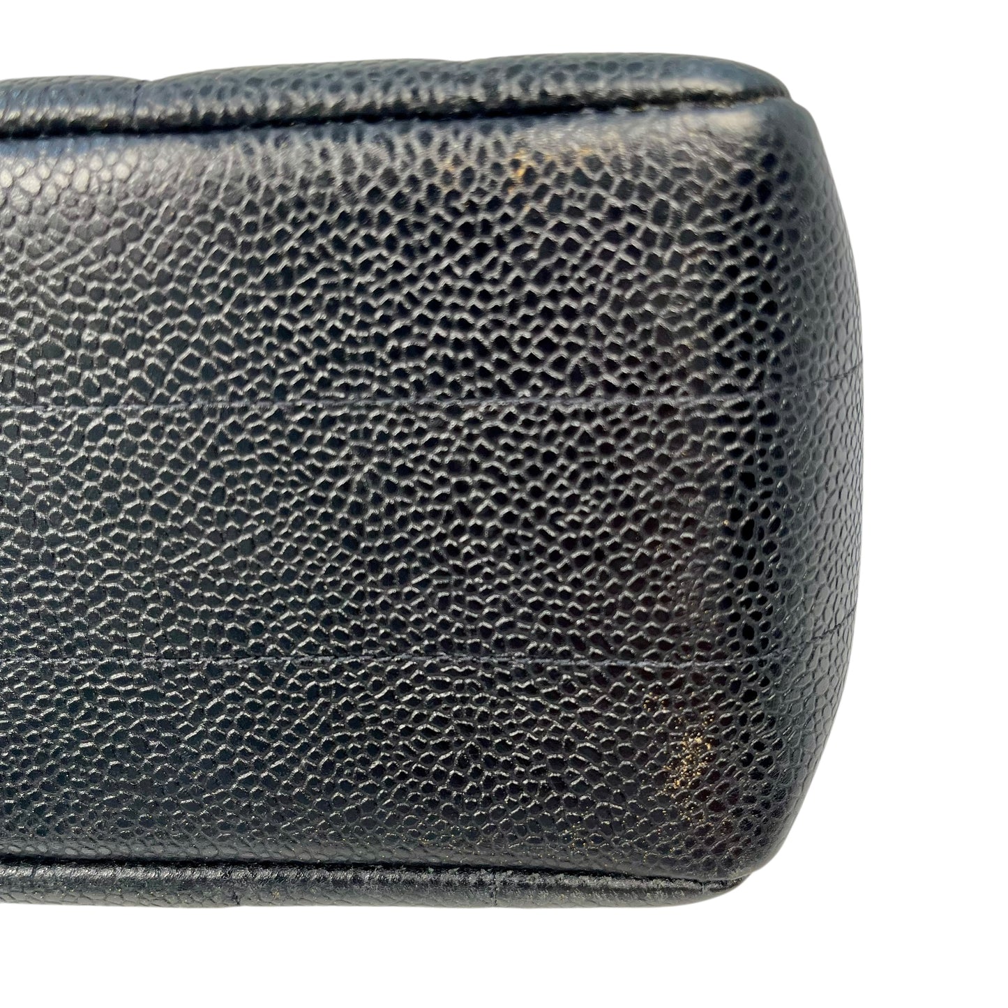 CHANEL マドモアゼル キャビアスキン チェーンショルダーバッグ - ブラック