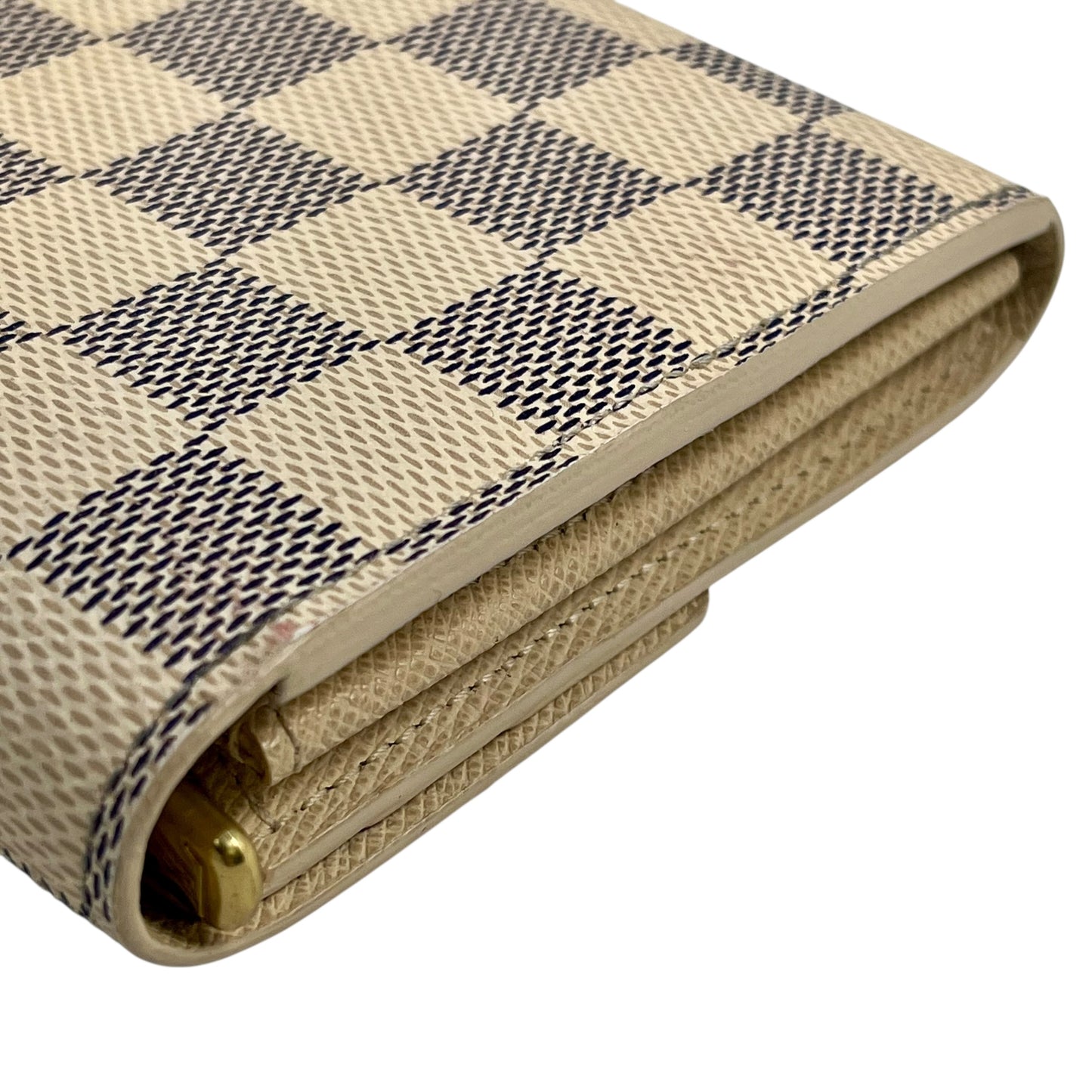 Louis Vuitton Damier Azur Portefeuille Sarah Long Wallet - White 