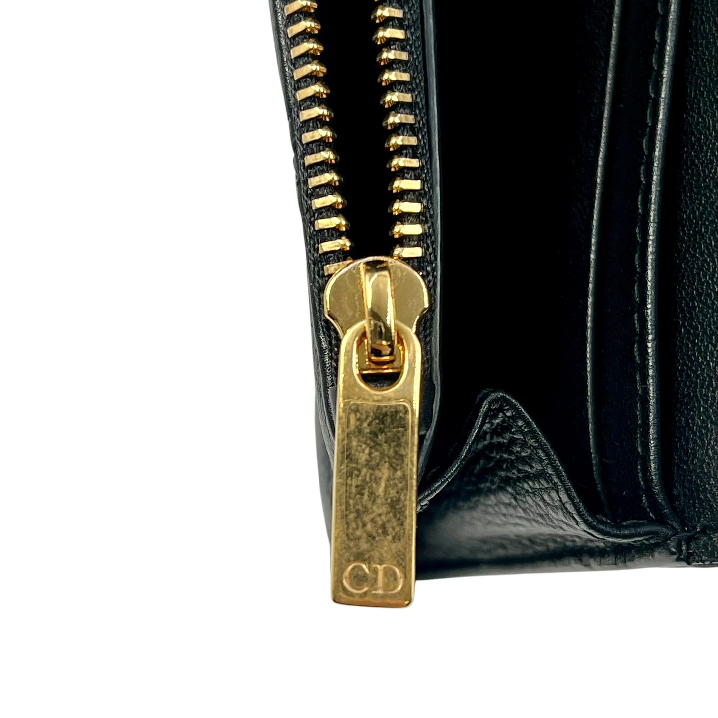 Dior Caro XS Bifold Compact Wallet - Black