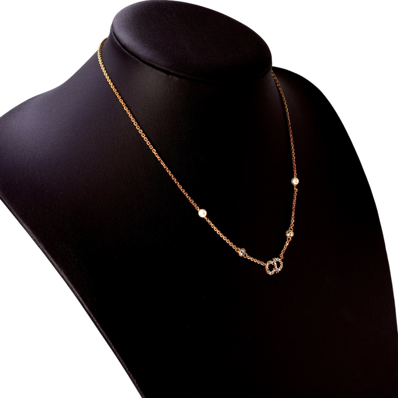 Dior Clair D Lune クレール ディー リュヌ レジンパール ネックレス - メタル