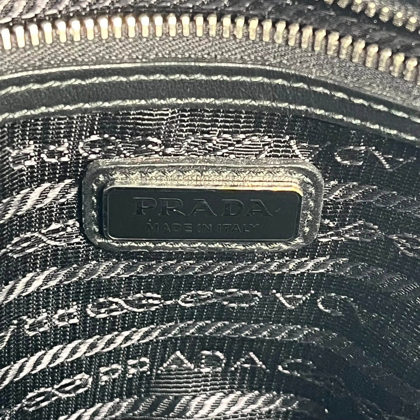 PRADA Diagram Leather Backpack - Black 