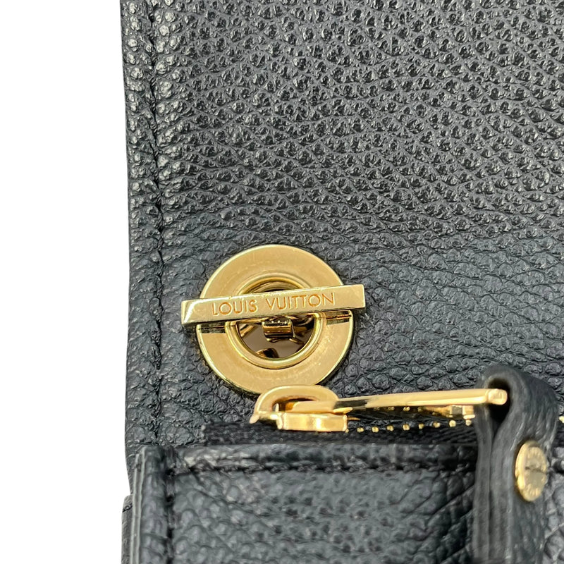 Louis Vuitton Monogram Empreinte Pochette Saint-Germain Chain Wallet - Black 