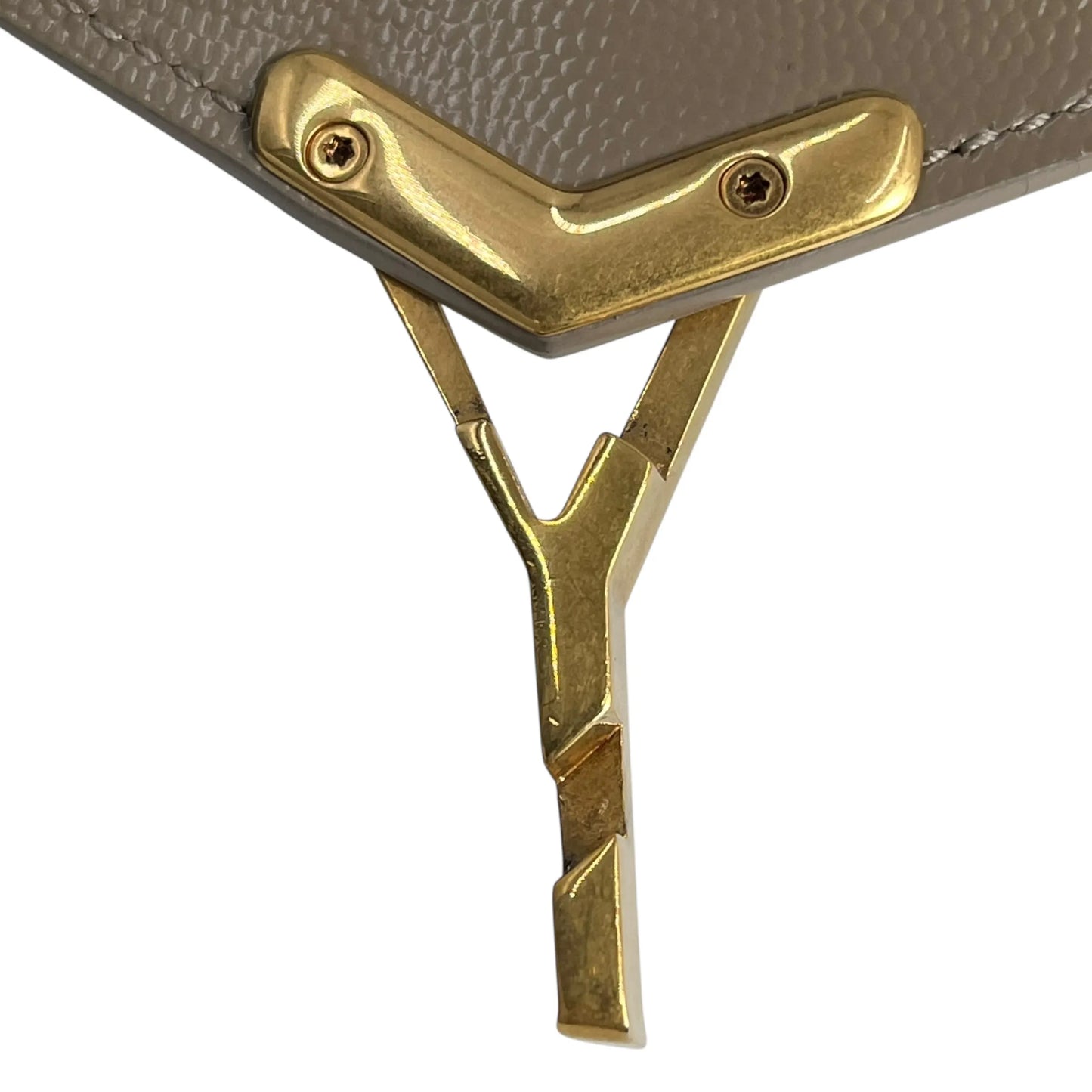 Saint Laurent Cassandra Top Handbag/Shoulder Bag - Beige 