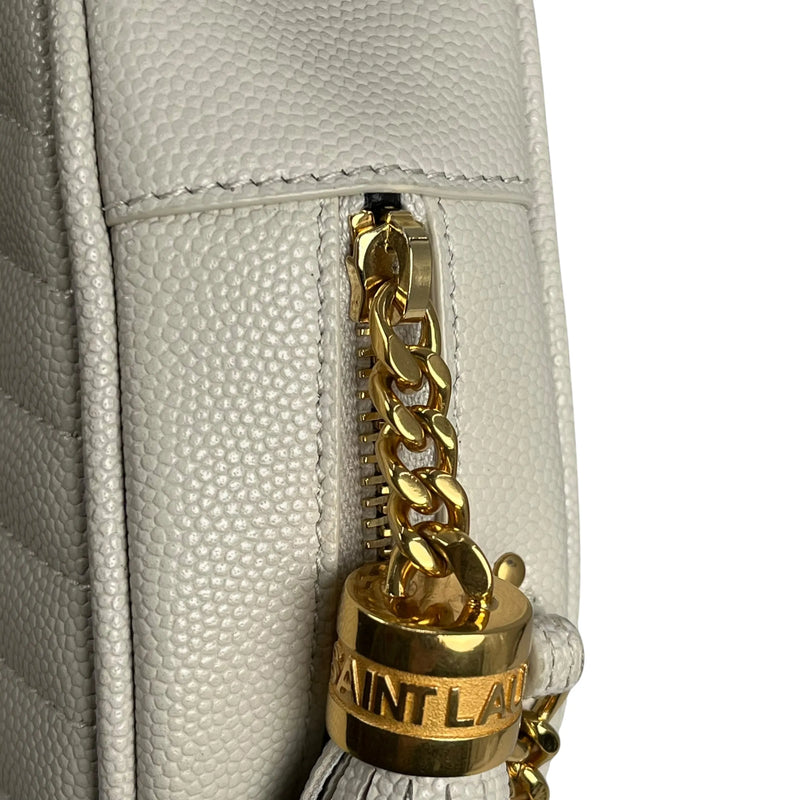 Saint Laurent Lou Mini Shoulder Bag - White 