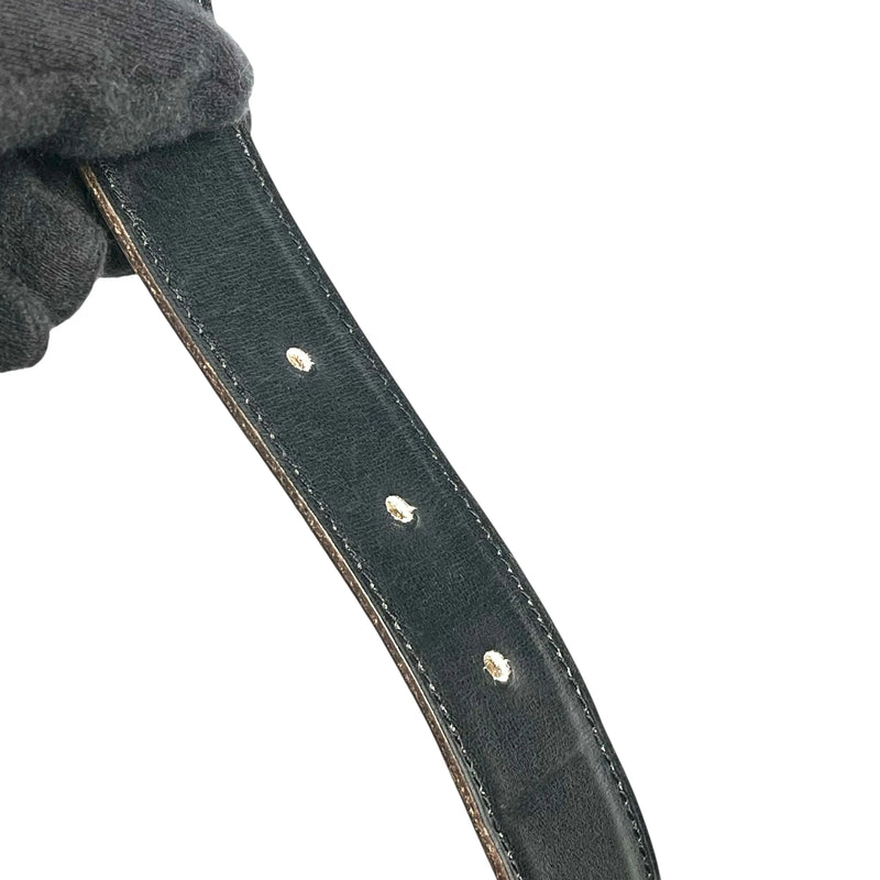 Hermès コンスタンス レザー ベルト □H刻印（2004年製）- ブラック × ブラウン