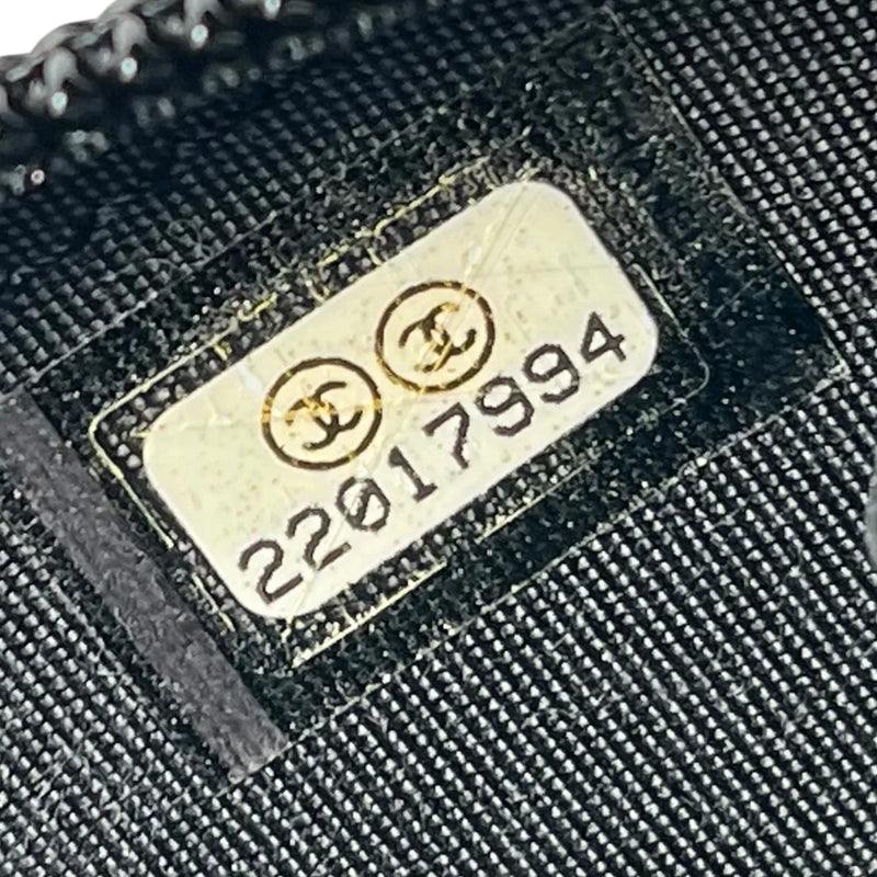 CHANEL CCロゴ キャビアスキン ジッピー カードケース コインケース - ブラック