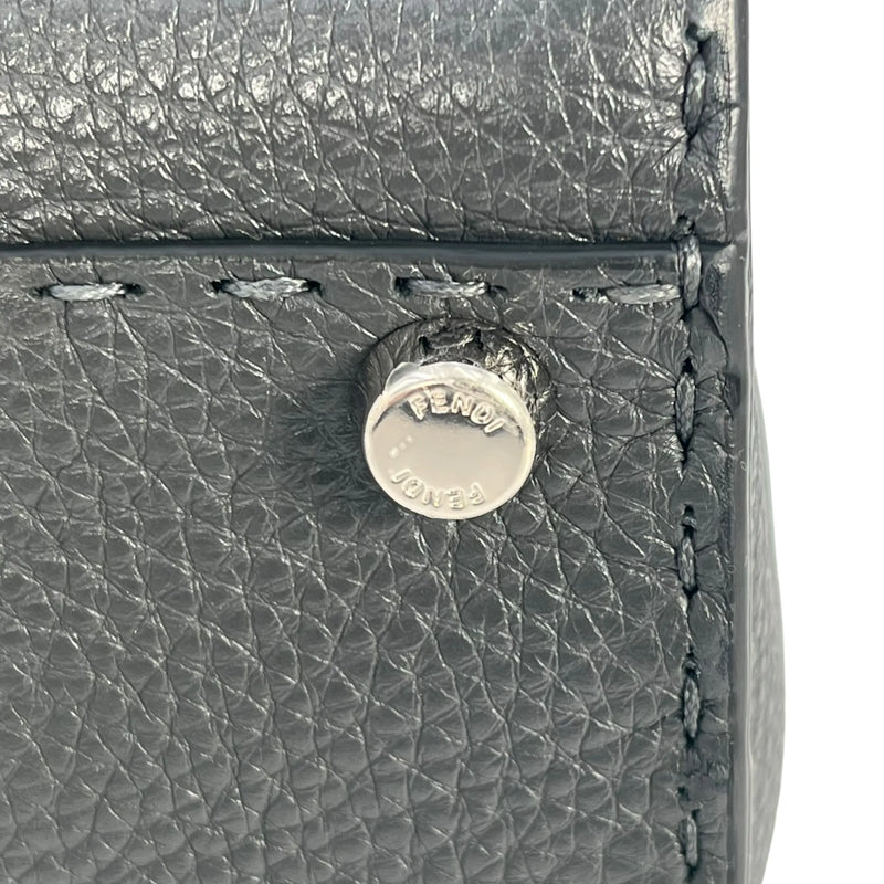 FENDI Peekaboo Leather Handbag/Shoulder Bag - Grey 
