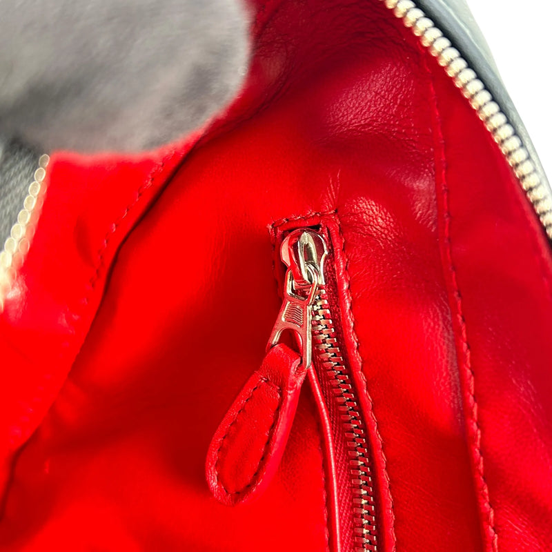 BALENCIAGA Triangle Leather Chain Shoulder Bag - Black 