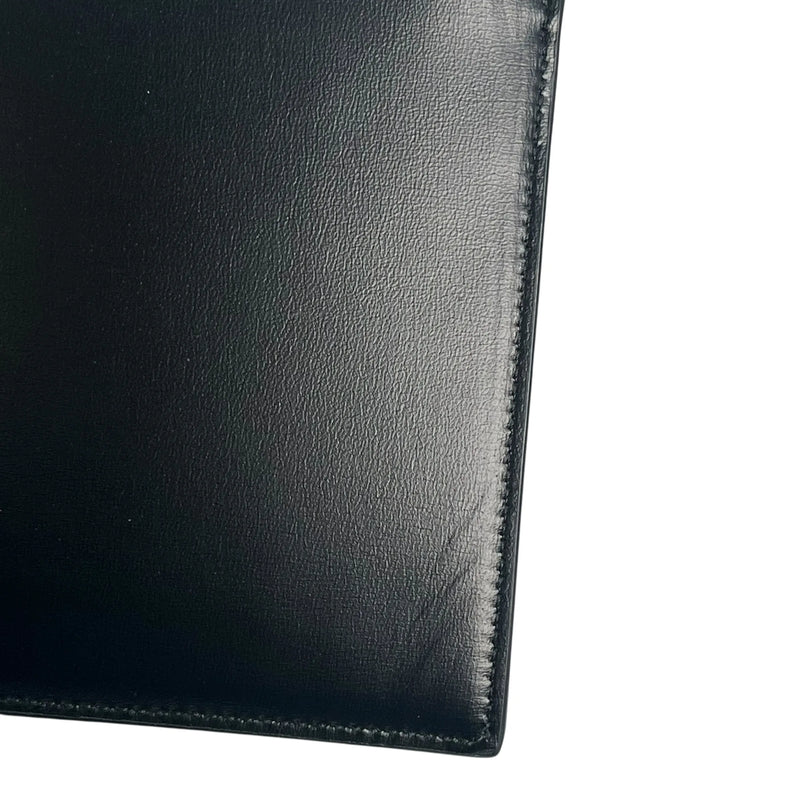 SAINT LAURENT Leather Pouch Long Wallet - Black 