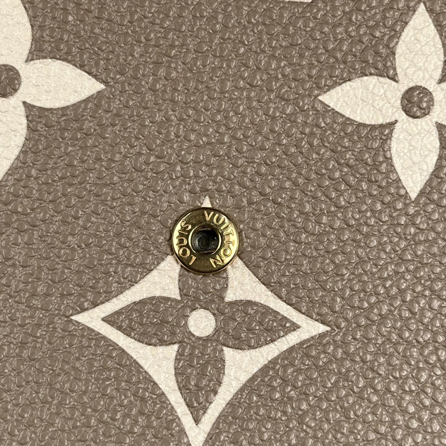 LOUIS VUITTON Pochette Felicie Monogram Empreinte Chain Wallet - Beige 