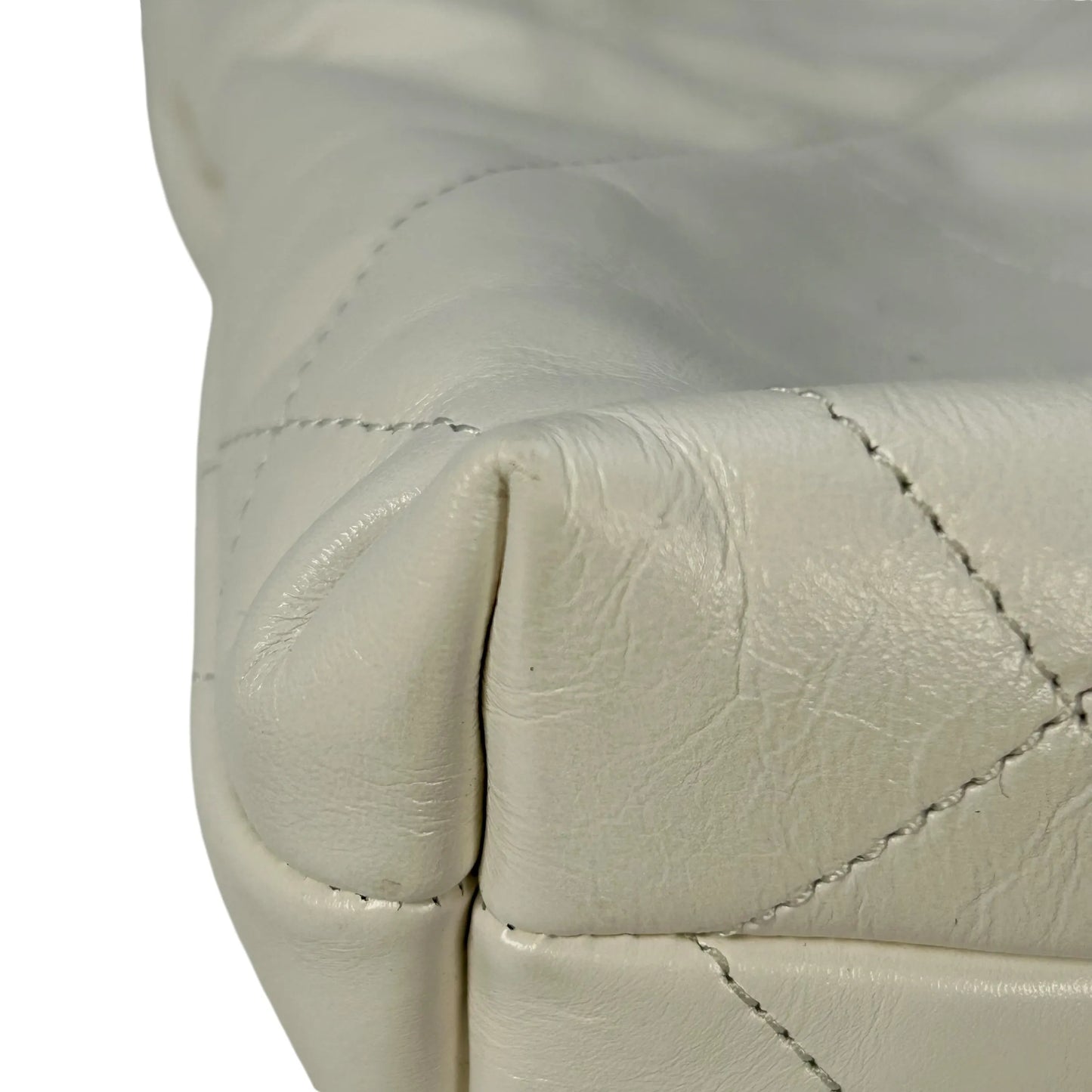 CHANEL Calfskin 22 Mini Handbag with Chain Shoulder Bag - White 