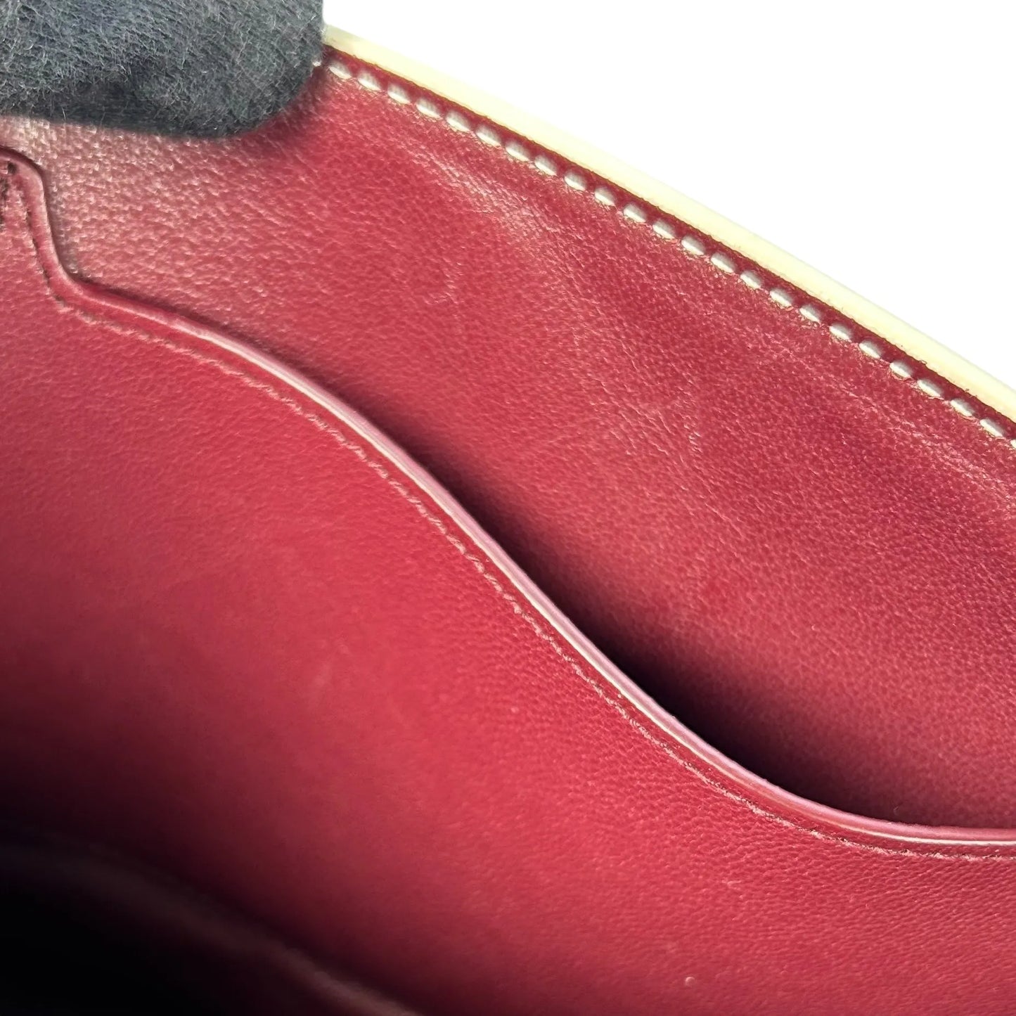 SAINT LAURENT Cassandra Leather Chain Shoulder Bag - White 