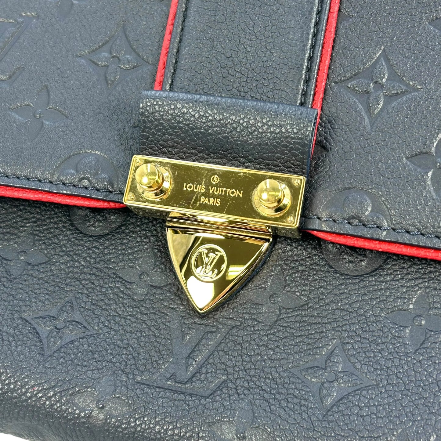 LOUIS VUITTON Saint-Sulpice PM Monogram Empreinte Shoulder Bag - Navy