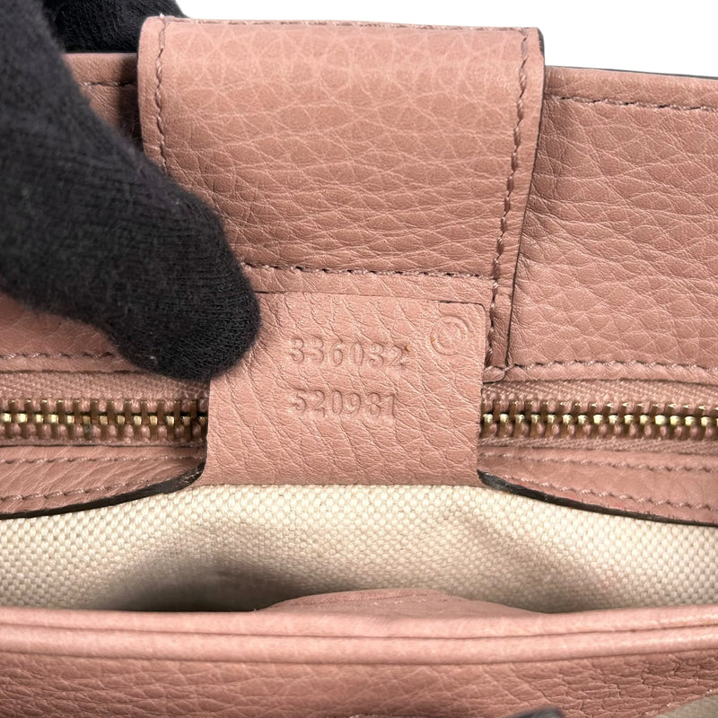 GUCCI Bamboo Leather Handbag/Shoulder Bag - Pink 