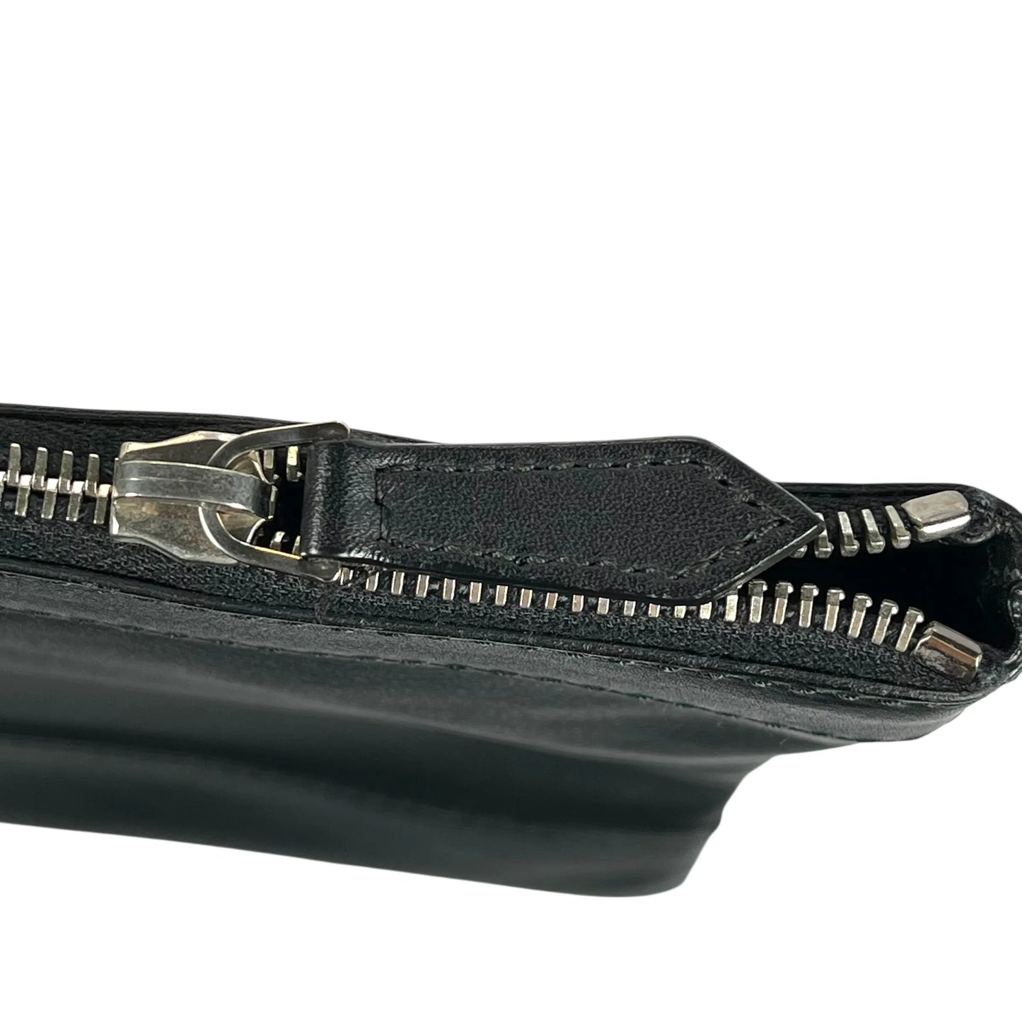 BALENCIAGA Logo Leather Clutch Bag - Black 