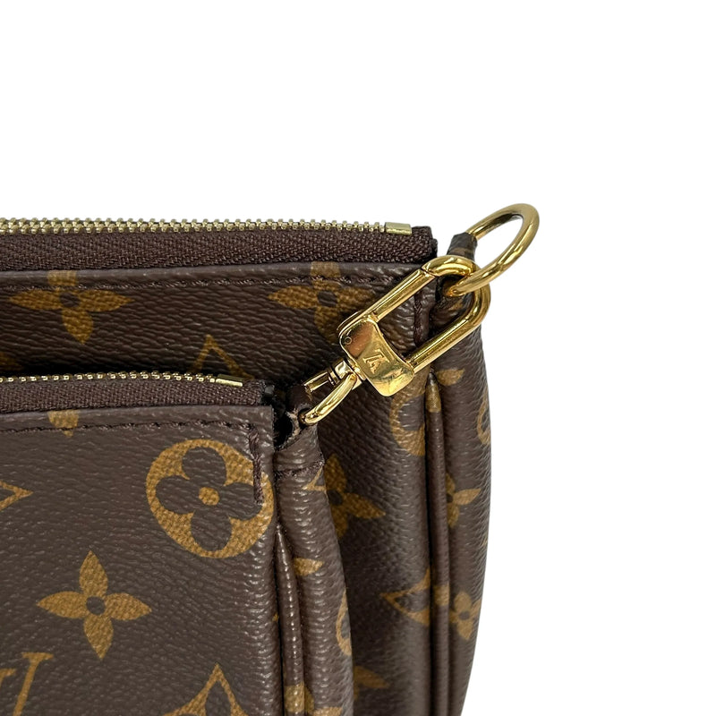 LOUIS VUITTON ミュルティ ポシェット アクセソワール モノグラムキャンバス ショルダーバッグ - ダークブラウン