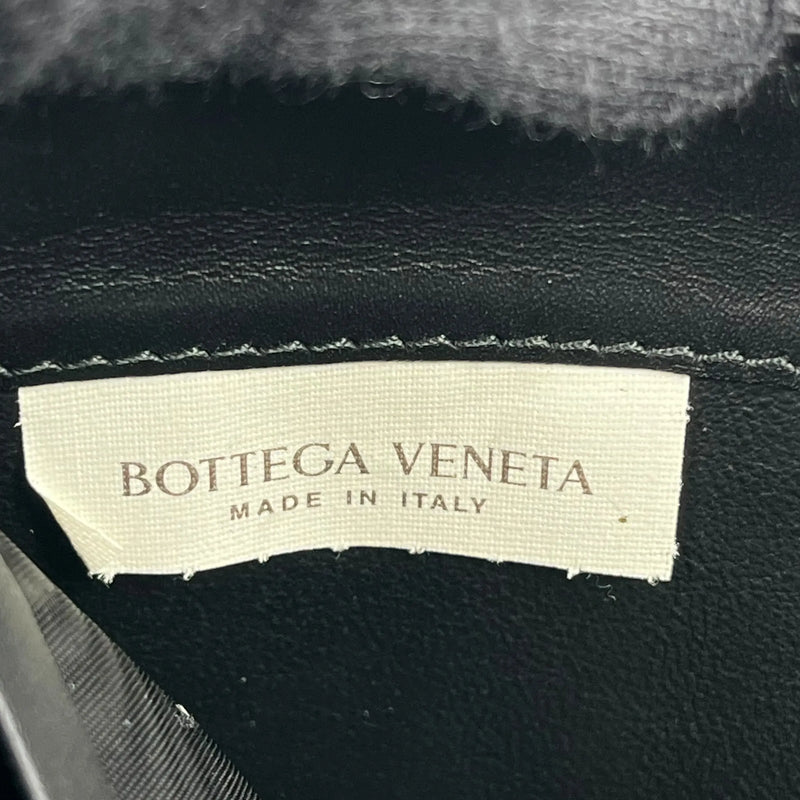 BOTTEGA VENETA Intrecciato Round Zip Leather Long Wallet - Black 