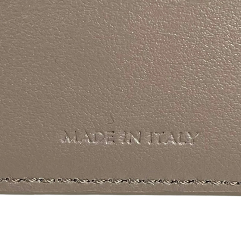 CELINE Small Strap Wallet in Calfskin, Bifold Compact Wallet - Gray 