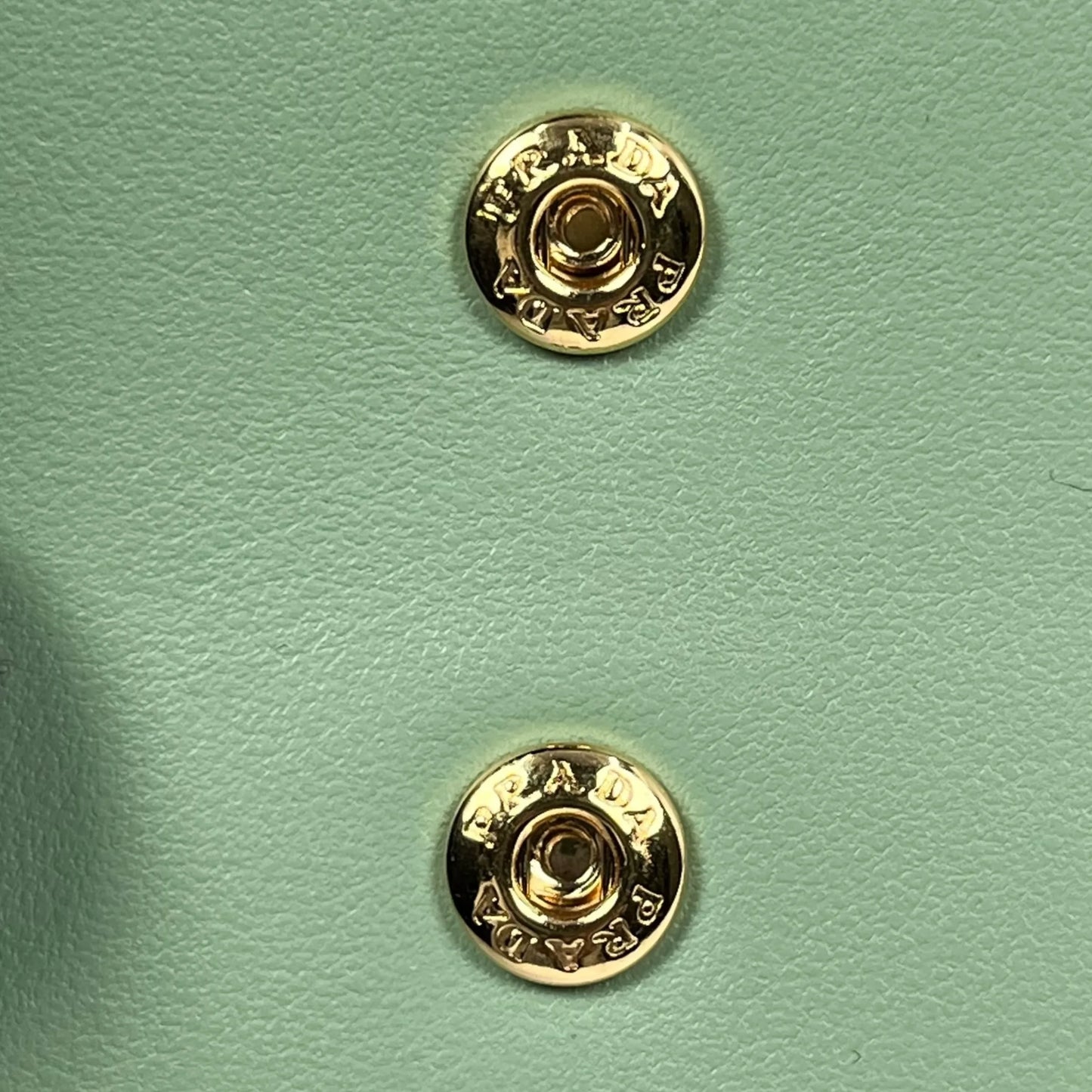 PRADA Saffiano Leather Tri-fold Compact Wallet - Green 