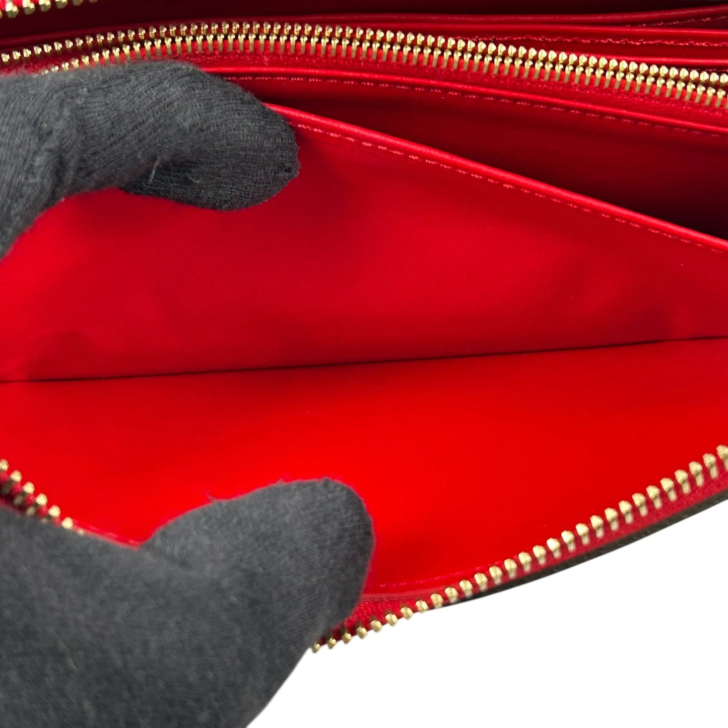 Louis Vuitton Monogram Vernis Zippy Wallet Long Wallet - Red 