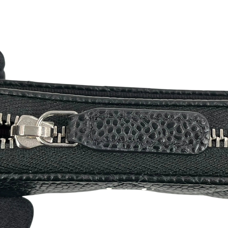 CHANEL マトラッセ キャビアスキン クラシックジップ コインケース - ブラック