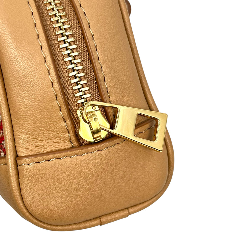 LOEWE Amazona Nano Mini Shoulder Bag - Brown and Red 