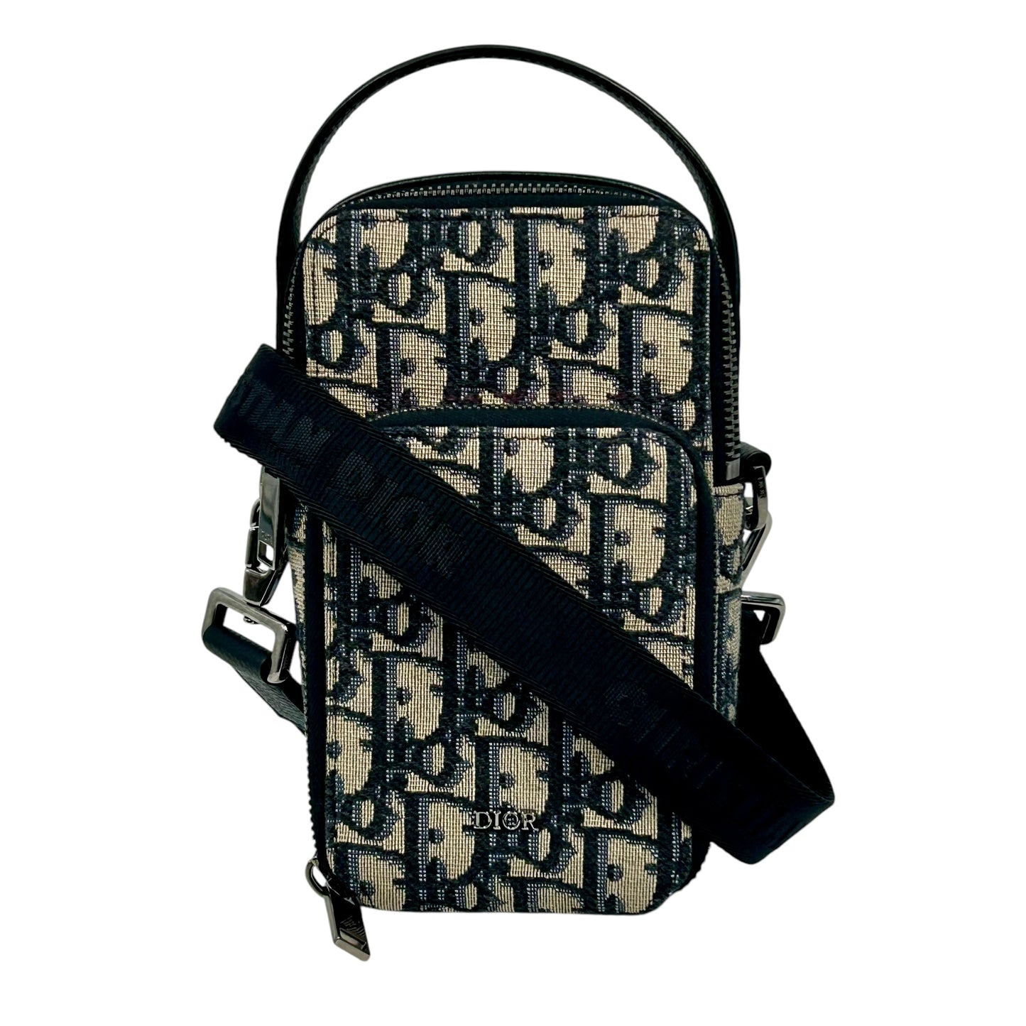 Dior Oblique Rider Micro Pouch Shoulder Bag - Black 