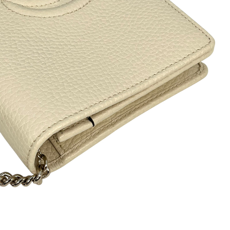 GUCCI Soho Chain Wallet - Cream 