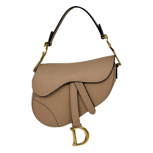 Dior サドル レザー ハンドバッグ - ベージュ