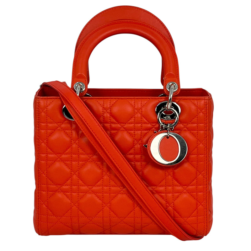 Dior Lady Dior Handbag Shoulder Bag - Orange 