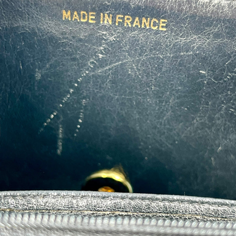 CHANEL マドモアゼル キャビアスキン ハンドバッグ - ブラック