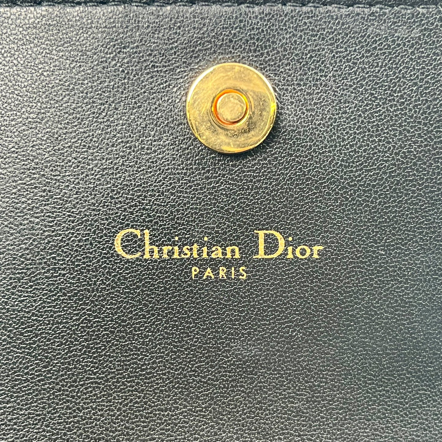 Dior Caro XS Bifold Compact Wallet - Black