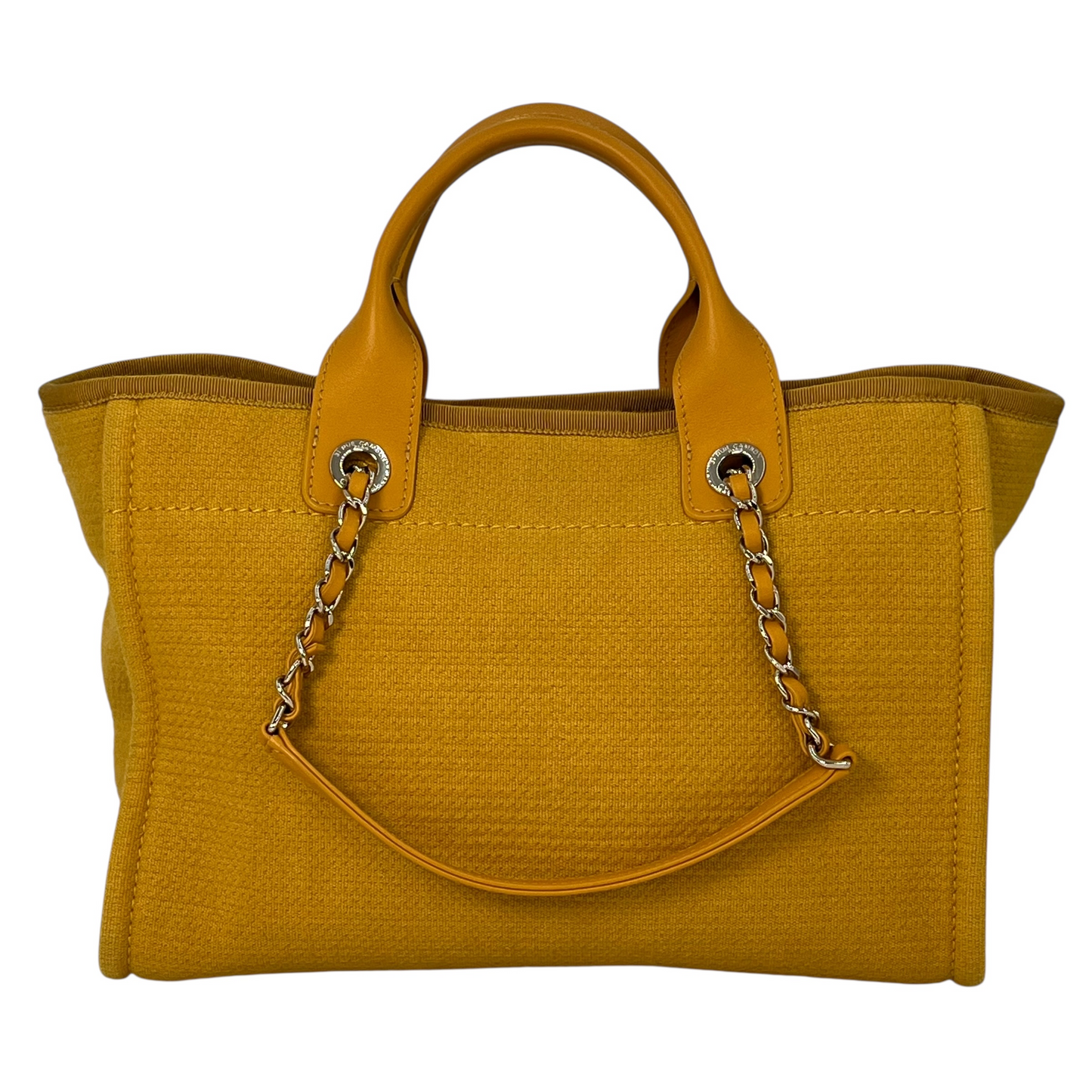 CHANEL ドーヴィル キャンバス トートバッグ - イエロー