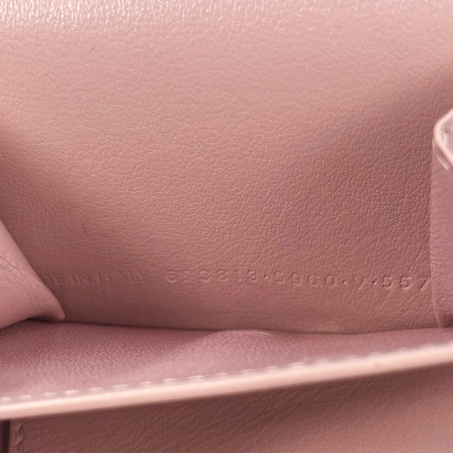 BALENCIAGA Cash Mini Leather Tri-fold Compact Wallet - Pink