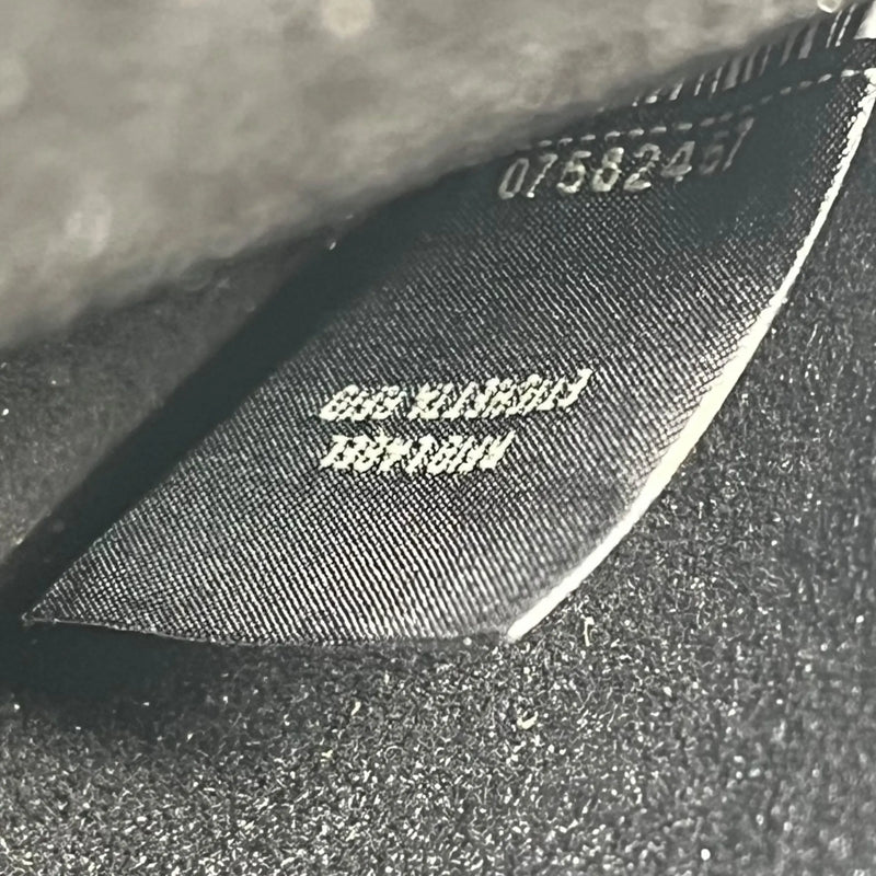 FENDI Mesh Technical Knit Baguette Chain Shoulder Bag - Black 